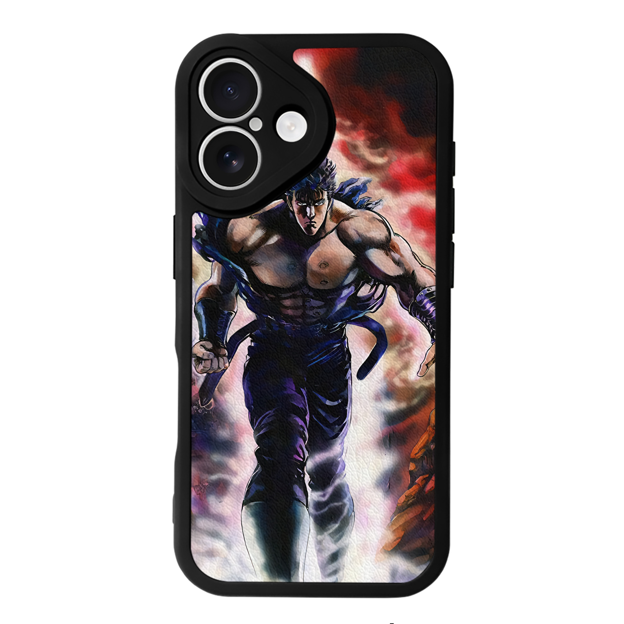 （画像用） 北斗の拳 Fist of the North Star 【iPhone 16シリーズ対応】シリコンスマホケース（レザー調） 材質：シリコン